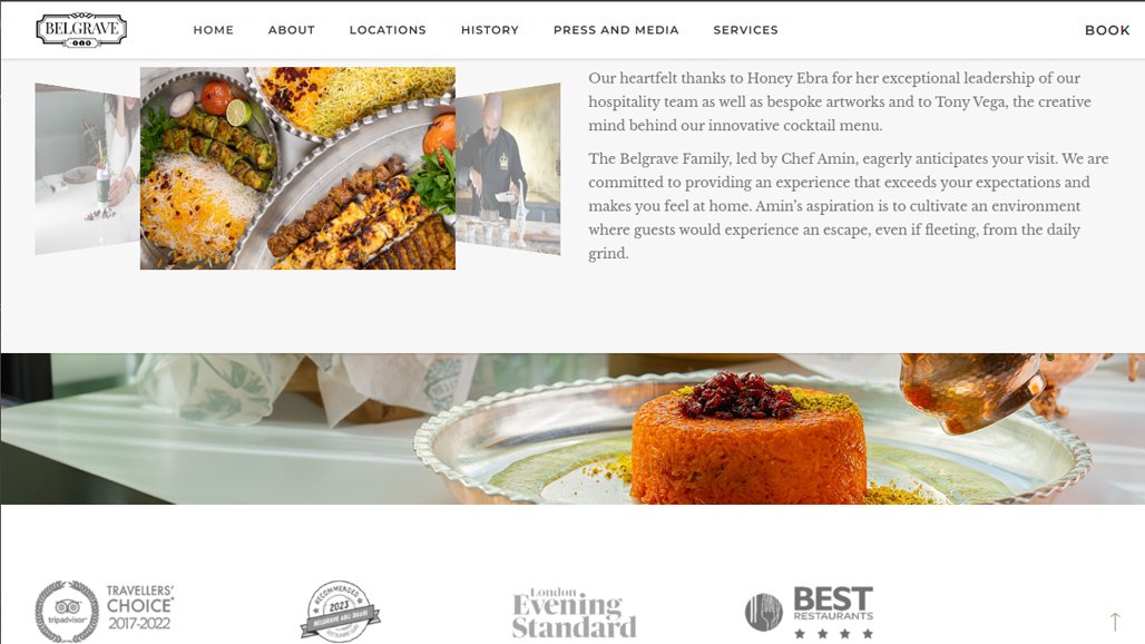 Belgrave Restaurant Website