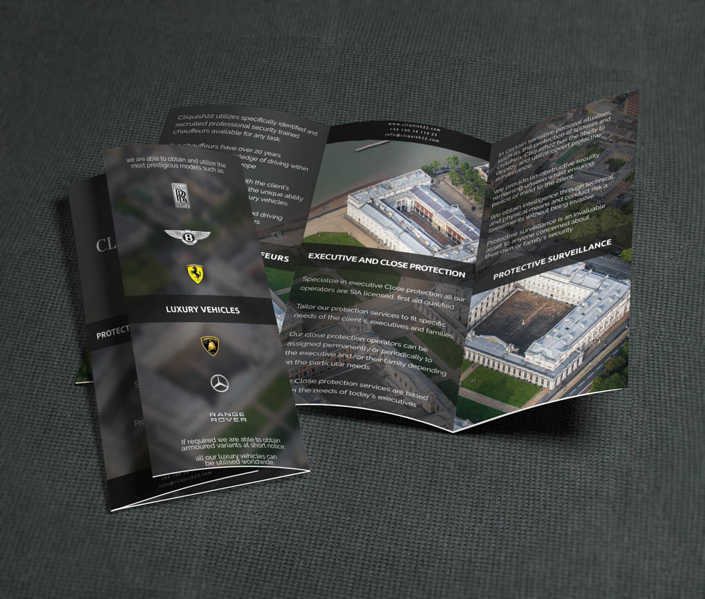 Cliquish Personal Security UK Flyer Design Thumbnail