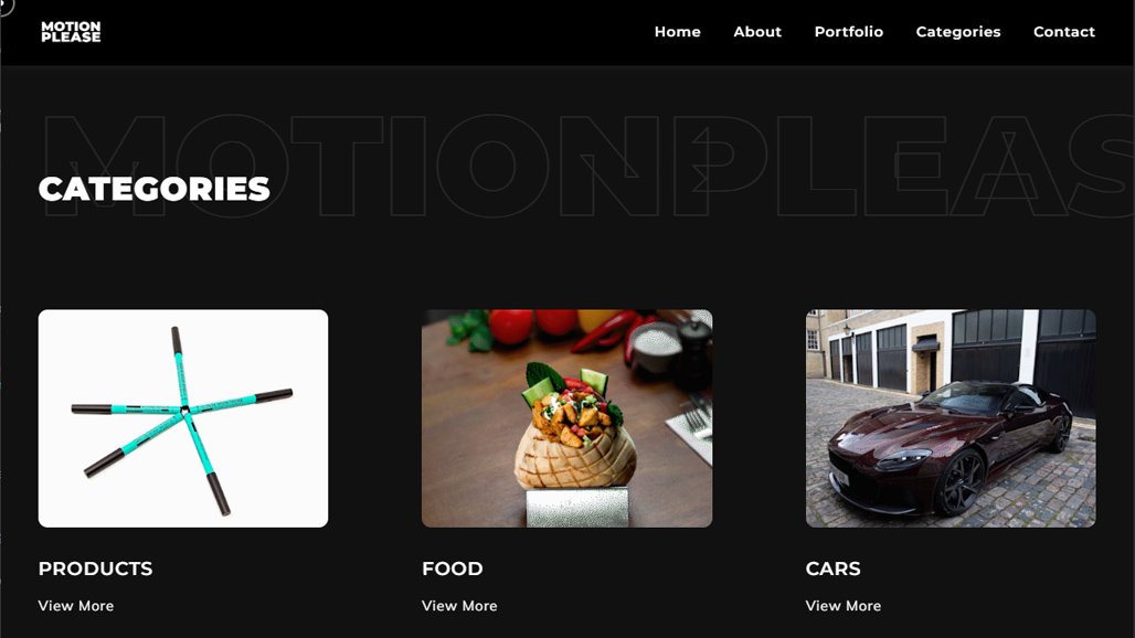Motion Please Services Page Screenshot