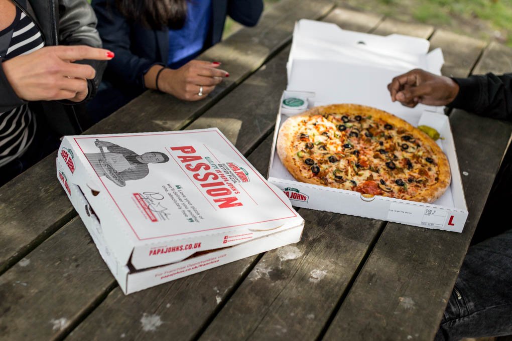 Papa Johns Pizza Fresh Ingredients Close-up