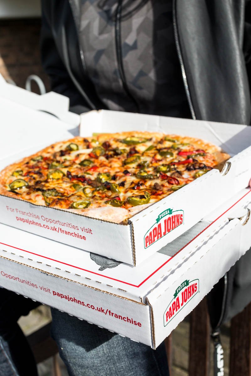 Papa Johns Pizza Mealtime Photography