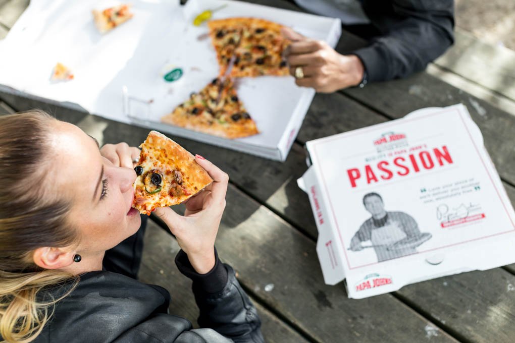 Papa Johns Pizza Group Sharing Moment