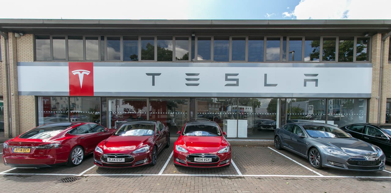 Tesla Model S in Showroom