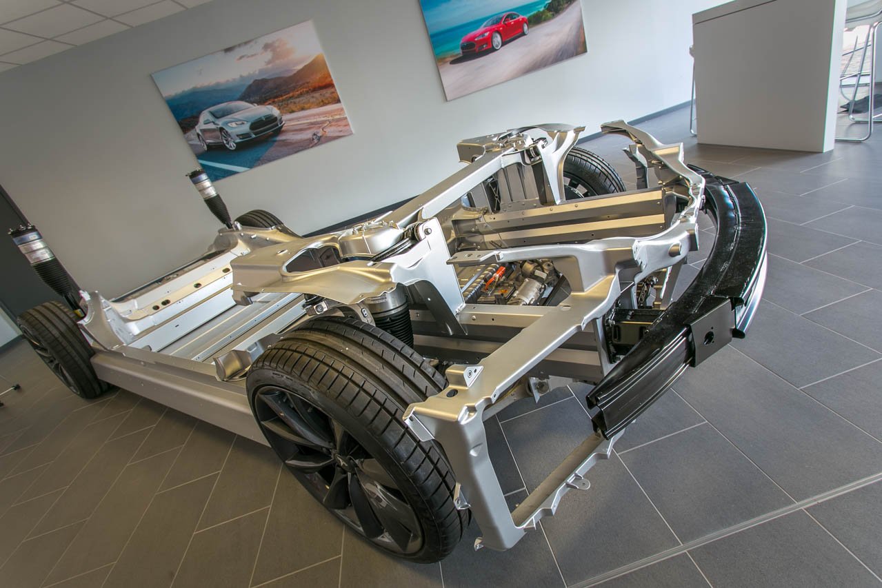 Tesla Branding and Signage in Showroom