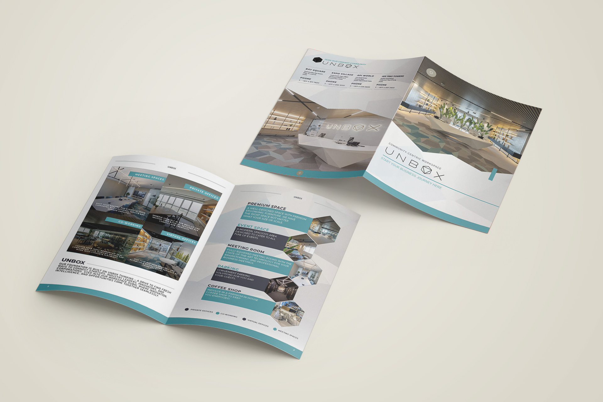 UNBOX Workspace Flyer Design Thumbnail